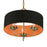 Livex Harrington Pendant Chandelier, Black/Orange