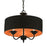 Livex Harrington Pendant Chandelier, Black/Orange