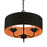 Livex Harrington Pendant Chandelier, Black/Orange