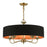 Livex Harrington Pendant Chandelier, Black/Orange