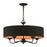 Livex Harrington Pendant Chandelier, Black/Orange