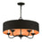 Livex Harrington Pendant Chandelier, Black/Orange