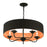 Livex Harrington Pendant Chandelier, Black/Orange