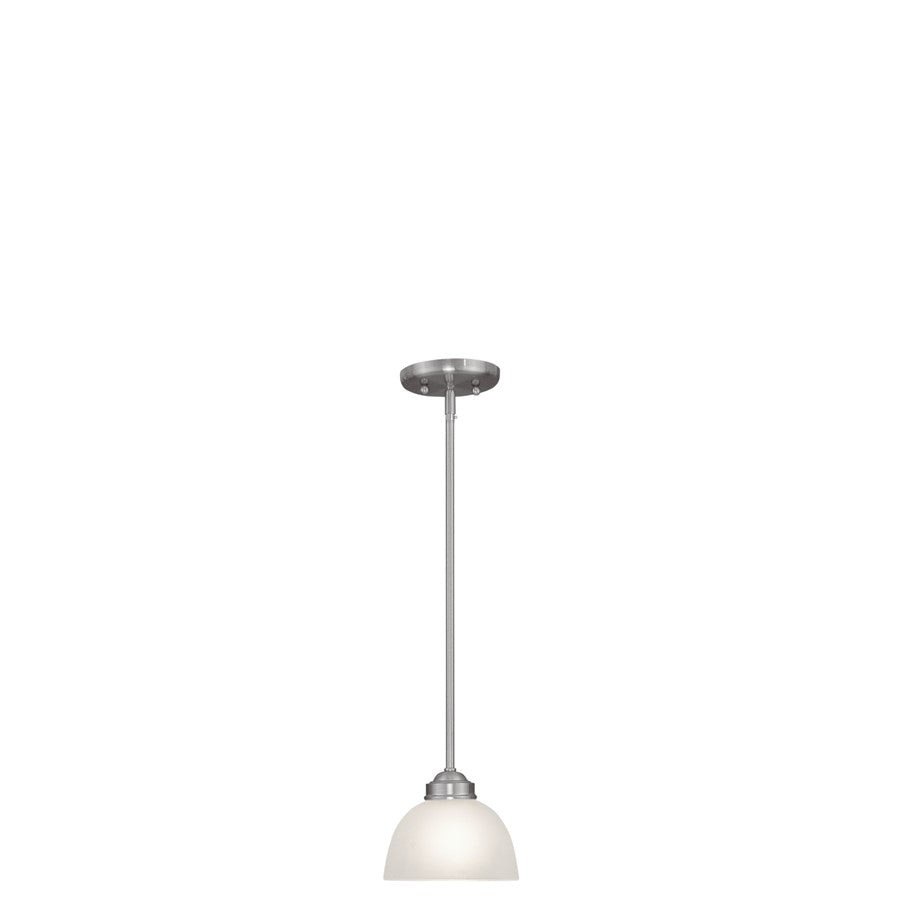 Livex Lighting Somerset Mini Pendant, Brushed Nickel