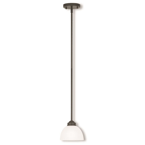 Livex Somerset 1 Light Mini Pendant, English Bronze - 4210-92