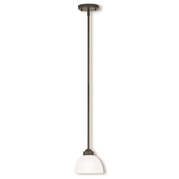 Livex Somerset 1 Light Mini Pendant, English Bronze - 4210-92