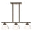 Livex Somerset 3 Light Linear Chandelier, English Bronze/Satin Glass - 4226-92