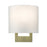 Livex ADA Wall Sconces 1 Lt Petite ADA Sconce, Brass/Off-White/White - 42400-01