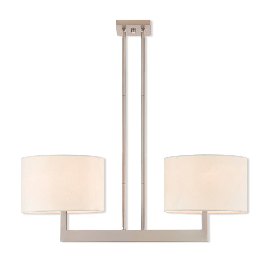 Livex Lighting Hayworth Linear Chandelier, Brushed Nickel