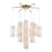 Livex Strathmore 15 Light Foyer Chandelier, Brass/Oatmeal/White - 42657-01