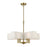 Livex Rubix 5 Light Chandelier, Antique Brass/Oatmeal/White Fabric - 42665-01