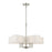 Livex Rubix 5 Light Chandelier, Nickel/Oatmeal Fabric/White Fabric - 42665-91