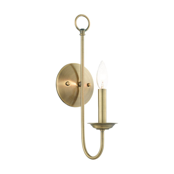 Livex Estate 1 Light Sconce, Antique Brass - 42681-01