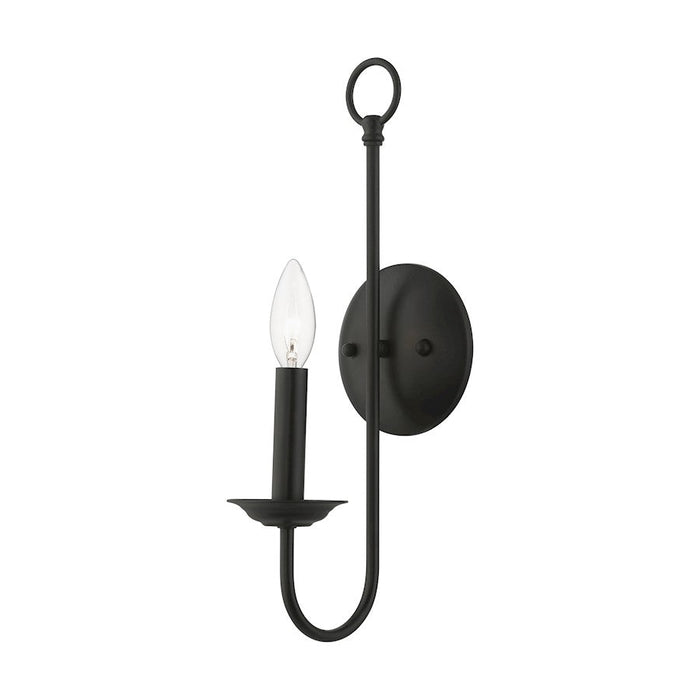 Livex Estate 1 Light Single Sconce, Black - 42681-04