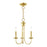 Livex Estate 3 Light Chandelier, Polished Brass - 42683-02