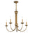 Livex Estate 5 Light Chandelier, Antique Gold Leaf