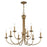 Livex Estate 9 Light Large 2-Tier Chandelier, Antique Gold Leaf