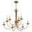 Livex Estate 9 Light Large 2-Tier Chandelier, Antique Gold Leaf