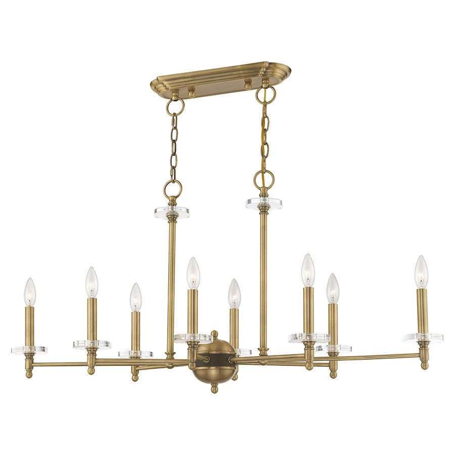 Livex Lighting  Bennington 8 Light Linear Chandelier