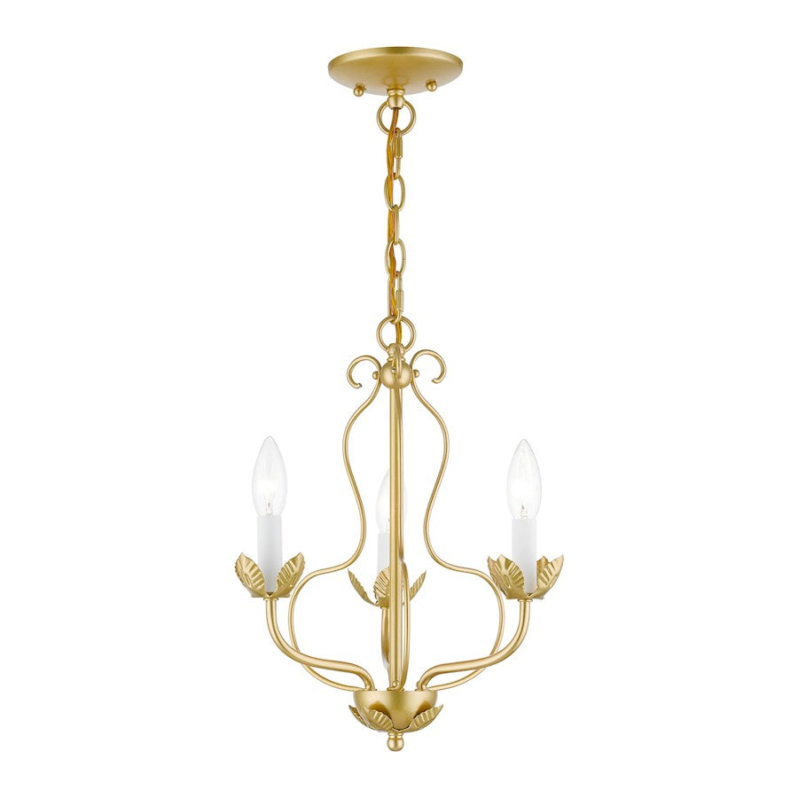 Livex Katarina 3 Light Chandelier, Soft Gold - 42903-33