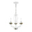 Livex Katarina 3 Light Chandelier, White/Brass Accents - 42903-60