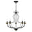 Livex Katarina 5 Light Chandelier, Black/Brass Accents - 42905-04