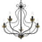 Livex Katarina Chandelier, Black/Brass Accents