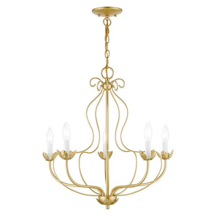 Livex Katarina 5 Light Chandelier, Soft Gold - 42905-33