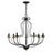 Livex Katarina 7 Light Chandelier, Black/Brass Accents - 42907-04