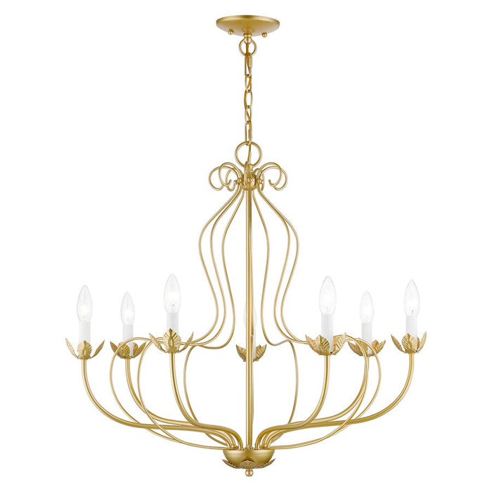 Livex Katarina 7 Light Chandelier, Soft Gold - 42907-33