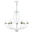 Livex Katarina 7 Light Chandelier, White/Brass Accents - 42907-60