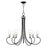 Livex Bari 7 Light Chandelier, Black with Brushed Nickel Accents - 42927-04