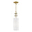 Livex Brookdale 1 Light Mini Pendant, Off-White/White Inside