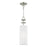 Livex Brookdale 1 Light Mini Pendant, Nickel/Off-White/White Inside - 42981-91