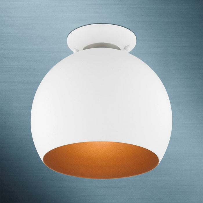 Livex Piedmont 1 Light Semi-Flush Mount