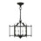 Livex Livingston 4 Light Convertible Pendant/Semi-Flush, BK/NK/Beveled - 4398-04