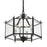 Livex Livingston 4 Light Convertible Pendant/Semi-Flush, Bk/Nk/Beveled