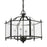 Livex Livingston 4 Light Convertible Pendant/Semi-Flush, Bk/Nk/Beveled