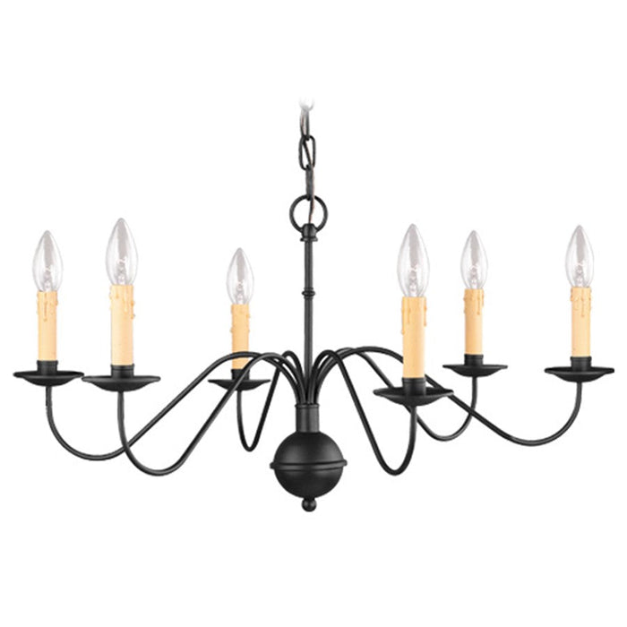 Livex Lighting Heritage Candelabra Chandelier, Black