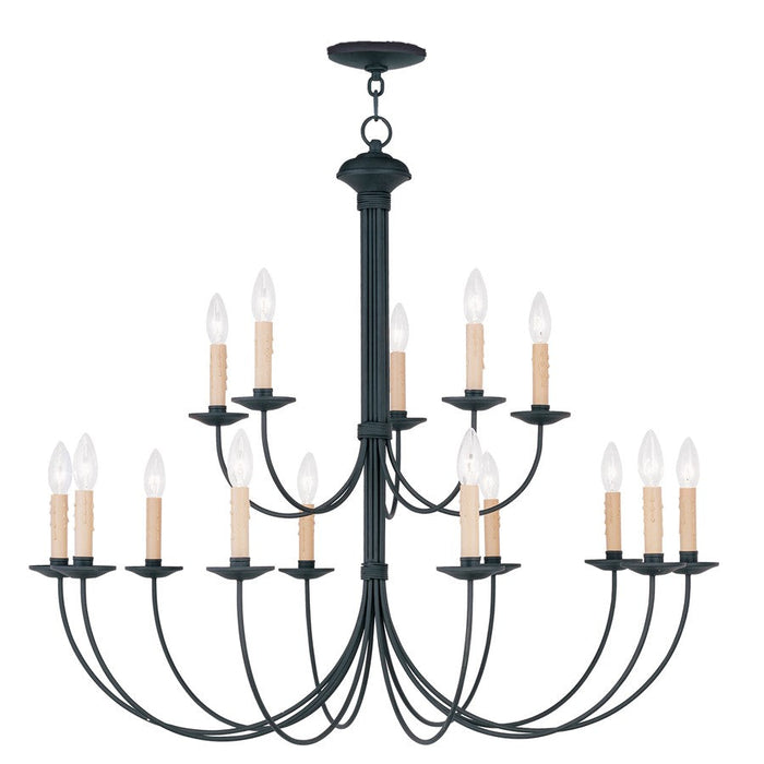 Livex Lighting Heritage Ceiling Chandelier, Black