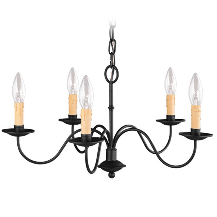 Livex Lighting Heritage Candelabra Chandelier, Black