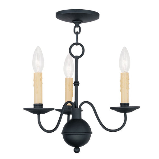 Livex Lighting Heritage Candelabra Light Chandelier, Black