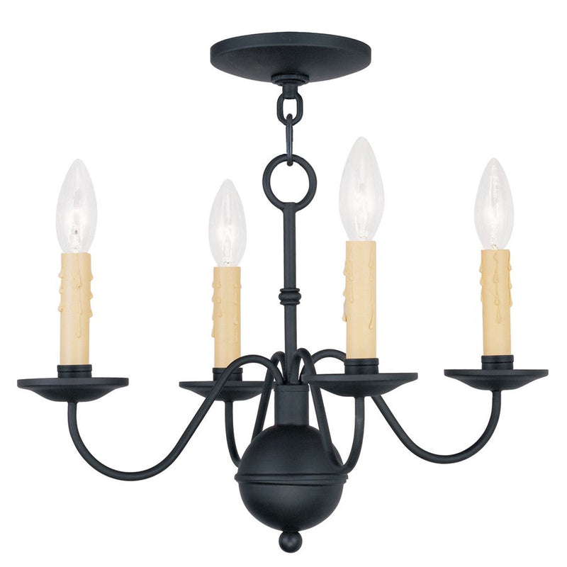 Livex Lighting Heritage Candelabra Light Chandelier, Black