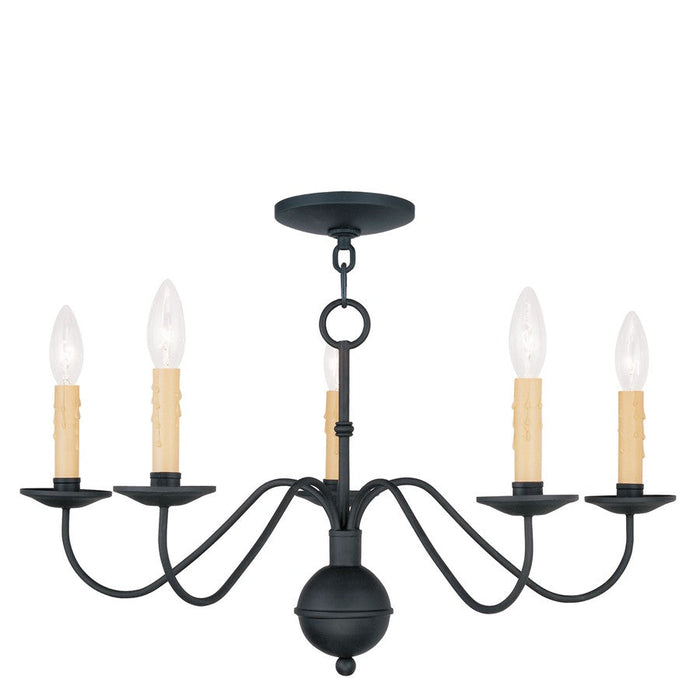 Livex Lighting Heritage Candelabra Light Chandelier, Black