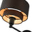 Livex Sentosa 1 Light Swing Arm Wall Lamp, Black/Orange Fabric Inside