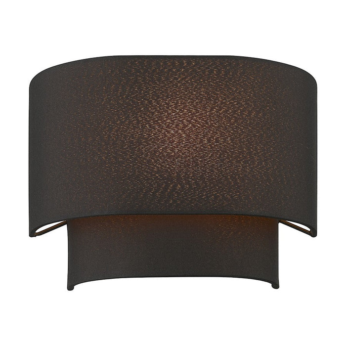 Livex Sentosa ADA Sconce, Black/Orange Fabric Inside