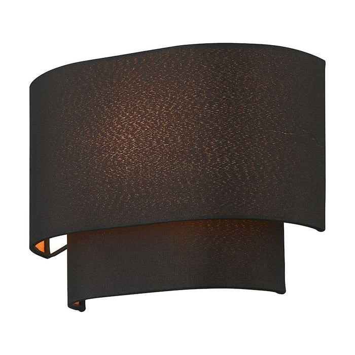 Livex Sentosa ADA Sconce, Black/Orange Fabric Inside