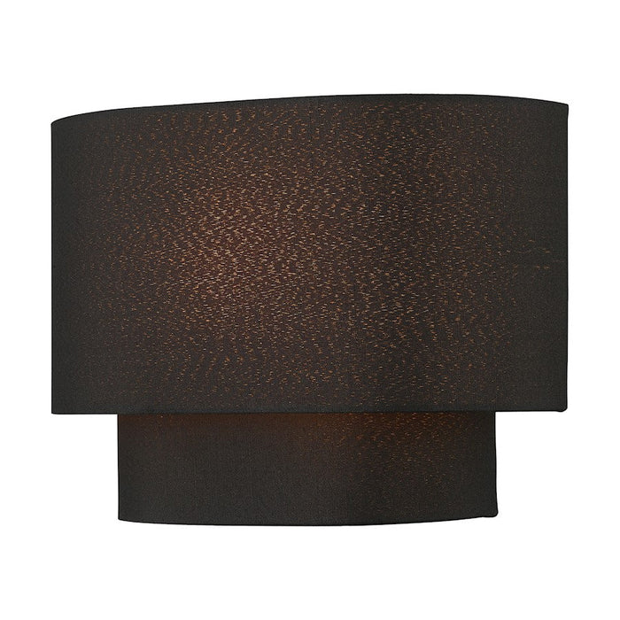 Livex Sentosa ADA Sconce, Black/Orange Fabric Inside