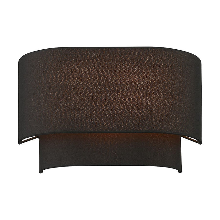 Livex Sentosa ADA Sconce, Black/Orange Fabric Inside