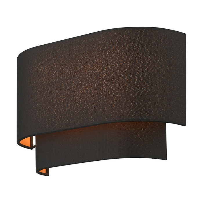 Livex Sentosa ADA Sconce, Black/Orange Fabric Inside